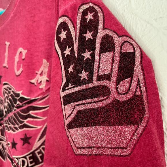 VINTAGE AFFLICTION AMERICAN CUSTOM MOTOR CLUB AOP SHIRT SIZE LARGE CLEAN - Picture 5 of 7